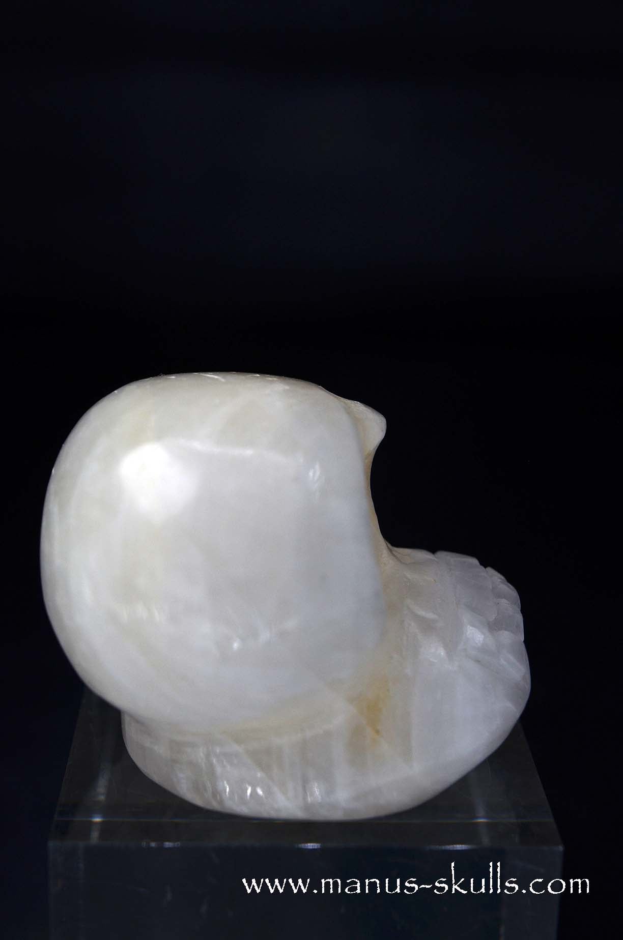 White Calcite Evolian Skull  #10