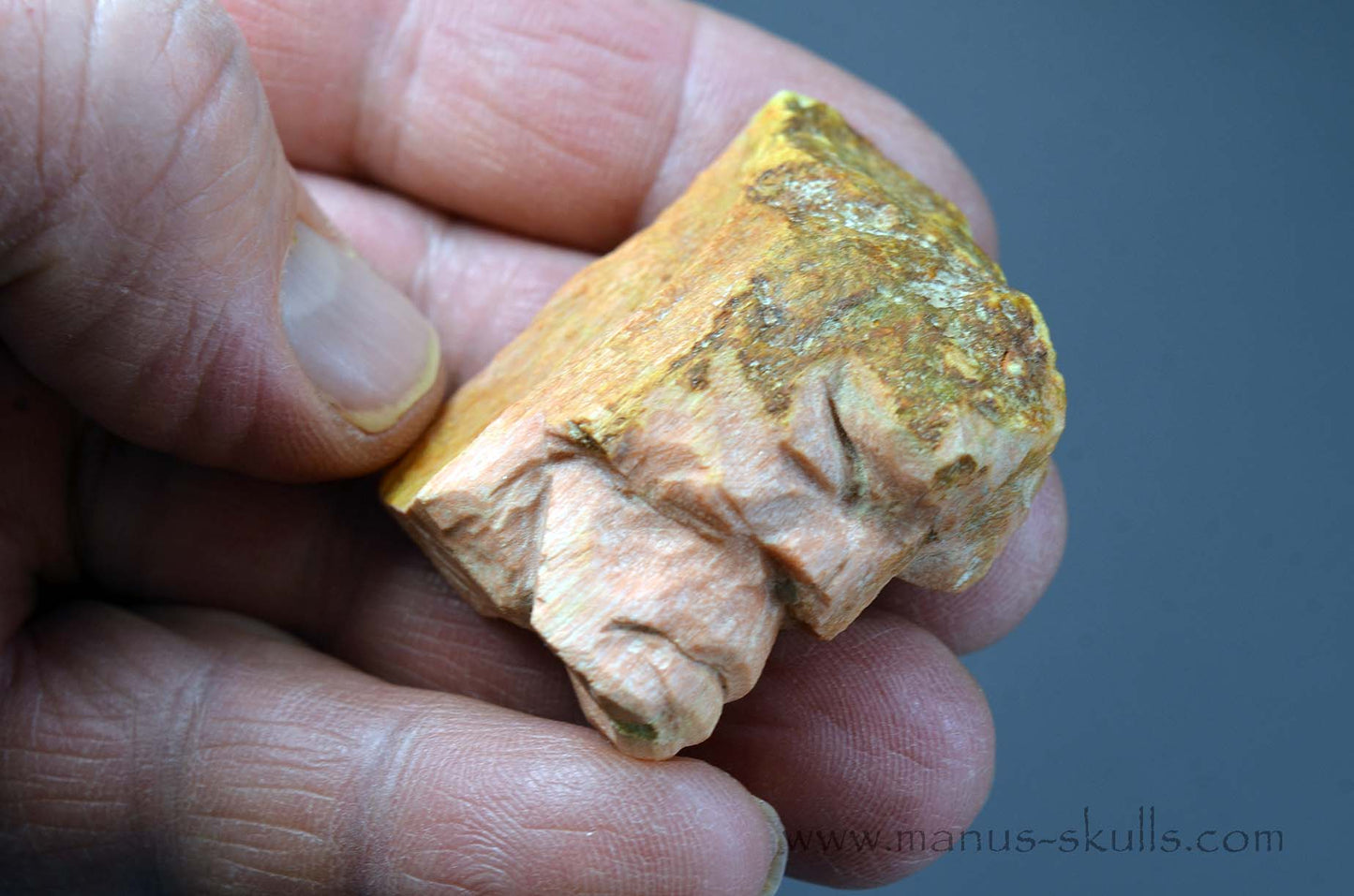 Rare Barytocelestine / Celestobaryte Tribal Skull