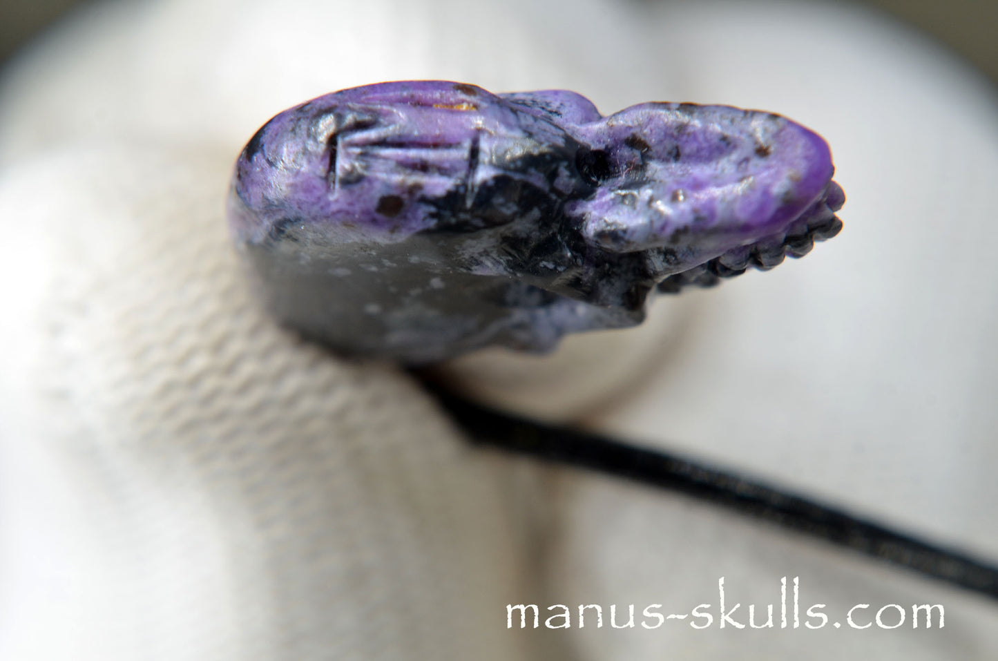 Charoite Miniature Skull Pendant