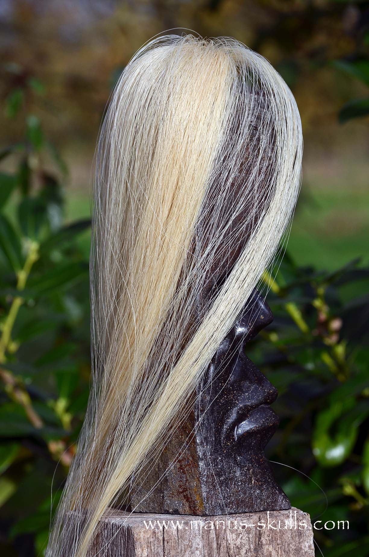 Hexagonal Basalt Tribal Skull #77