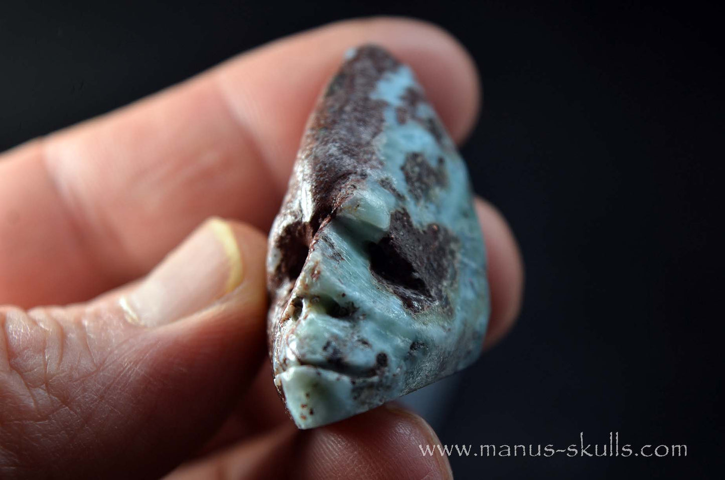 Conehead red Larimar Skull