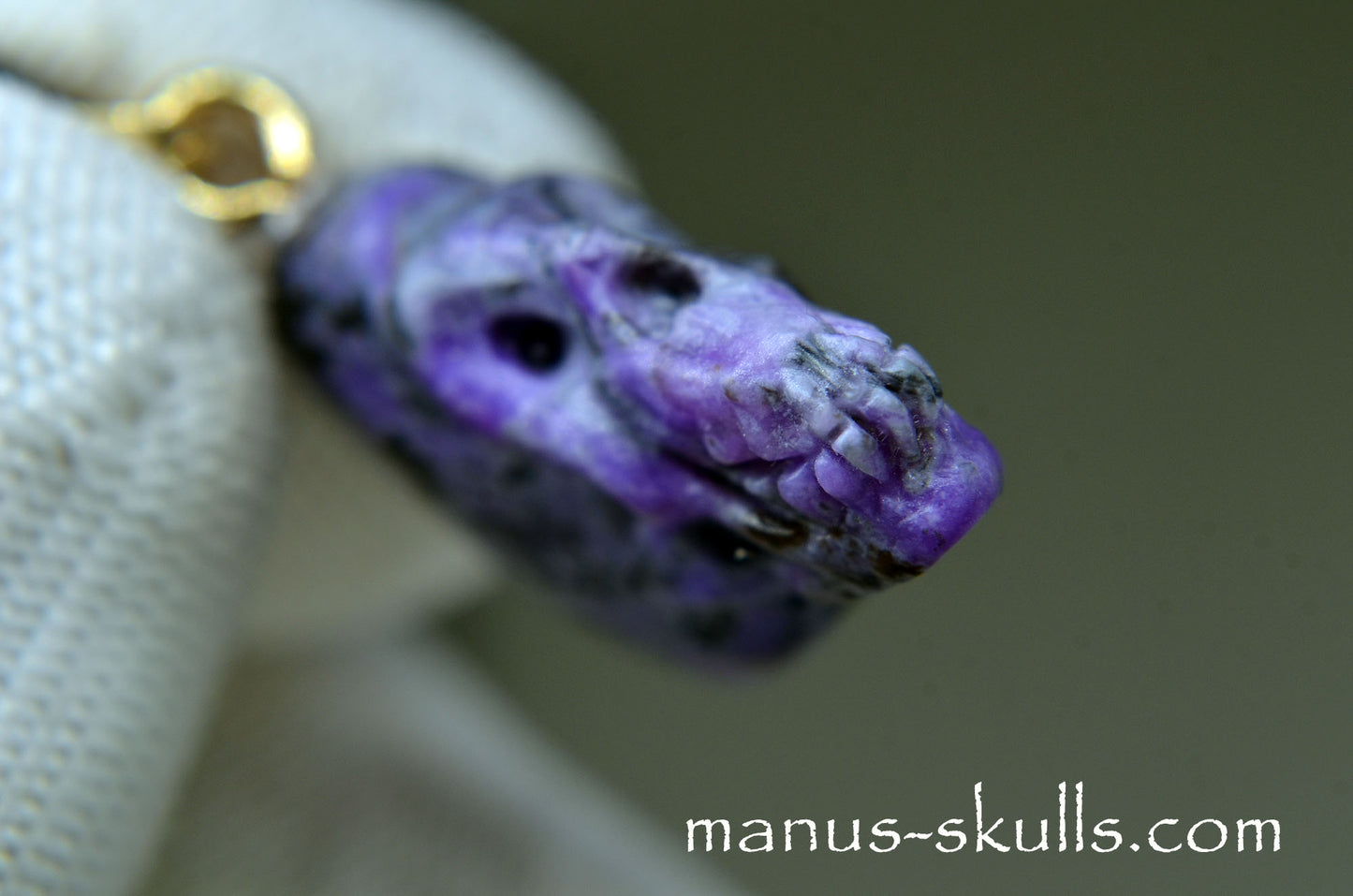 Charoite Miniature Skull Pendant