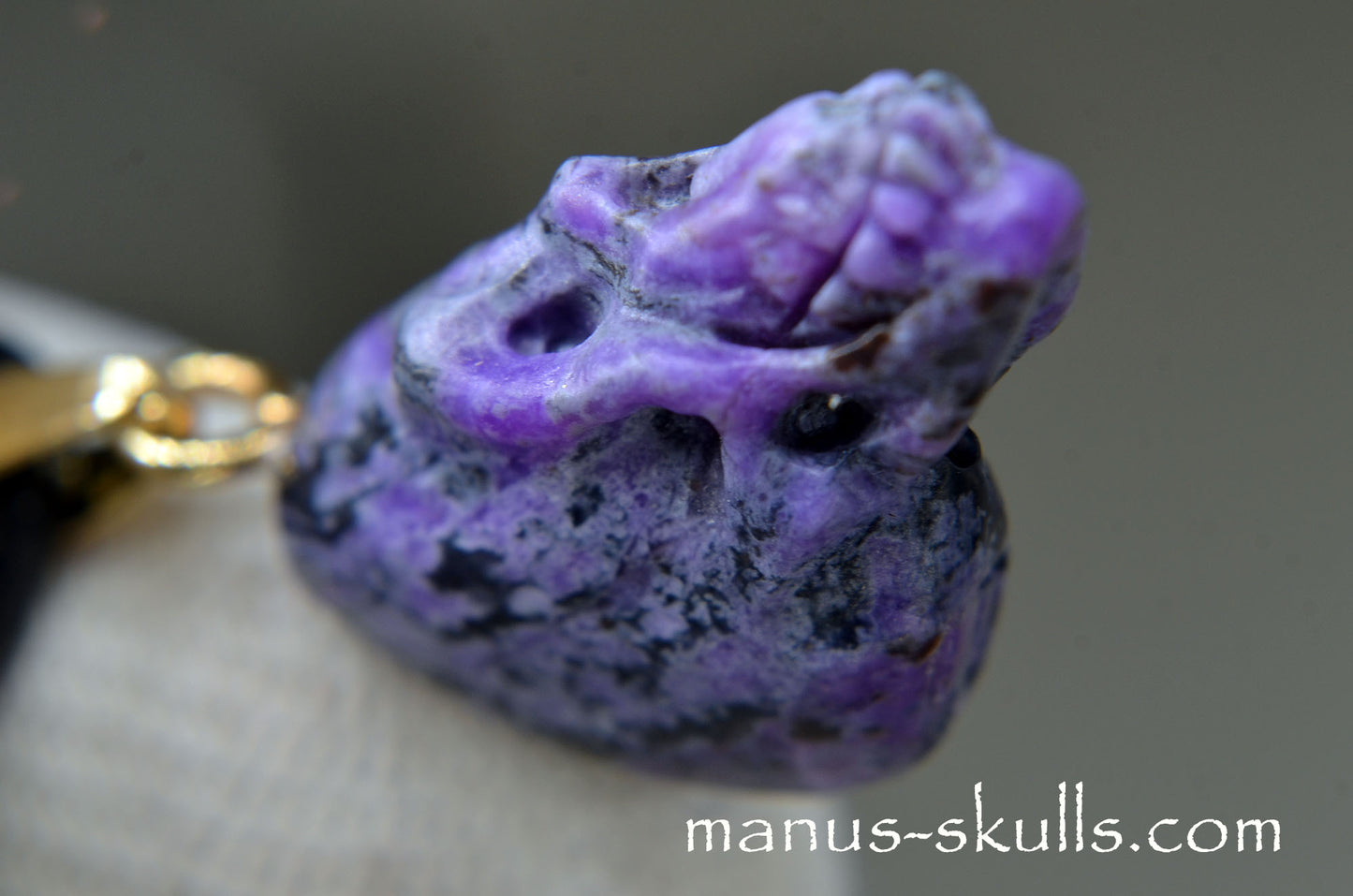 Charoite Miniature Skull Pendant