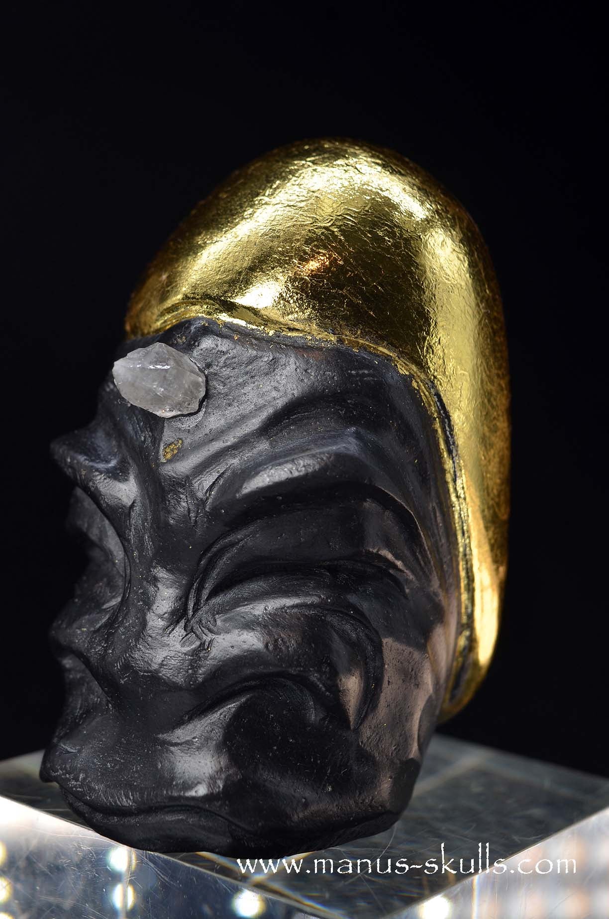 Skulls

Star Light Being

Herkimer Diamond

Gold leaf

Basalt