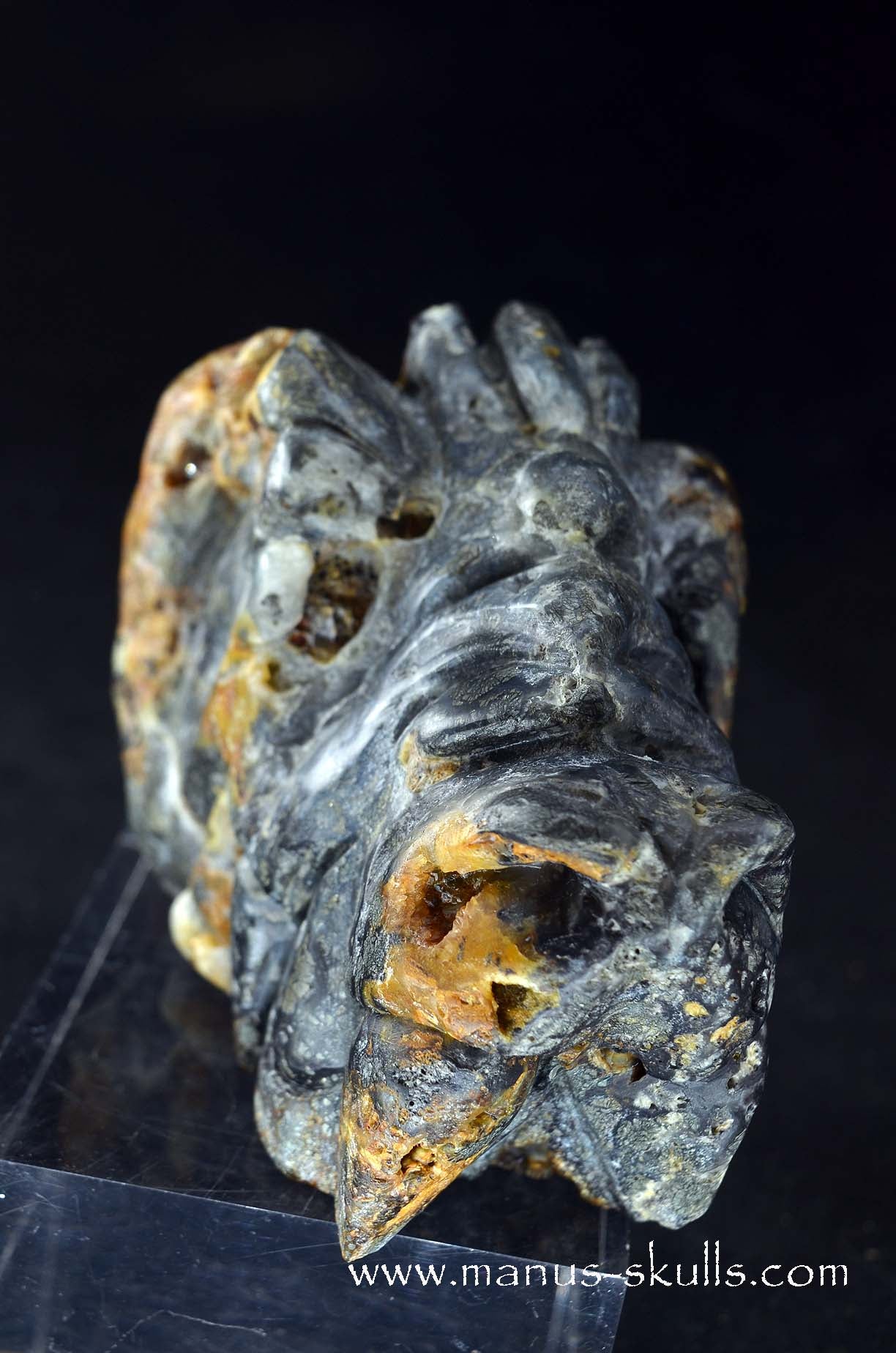 Manus skulls unique Crystal Carvings handmade skulls dragons pendants preseli bluestone tribals spiritual meaning wand Unicorn .. MARCASITE ~ Pyrite