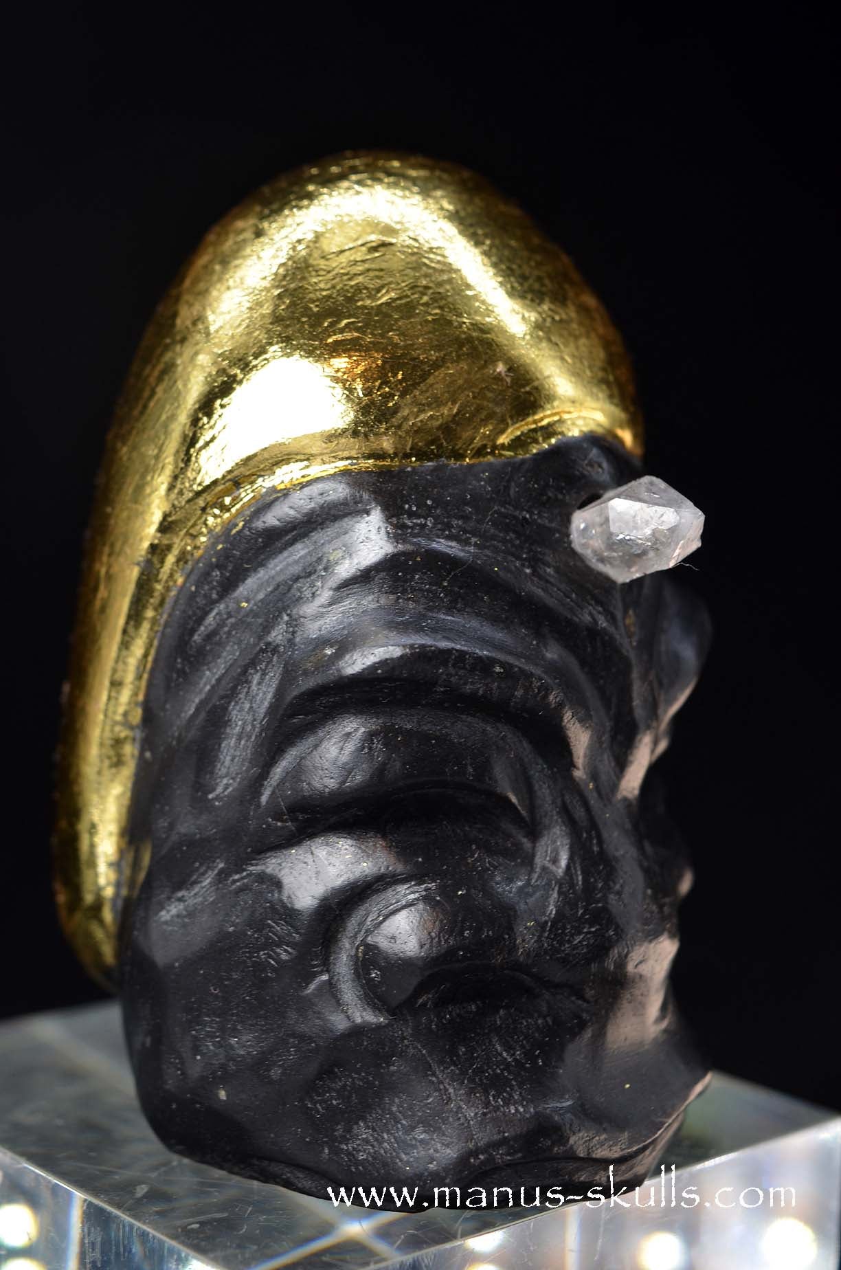 Skulls

Star Light Being

Herkimer Diamond

Gold leaf

Basalt