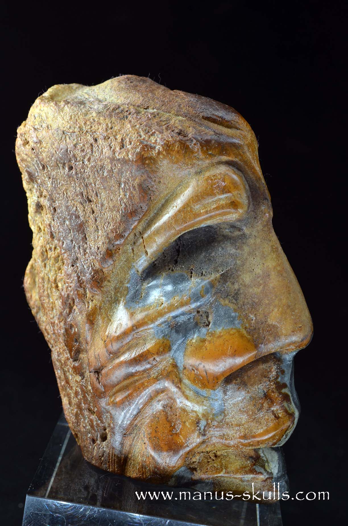 Polychrome Jasper Skull Face