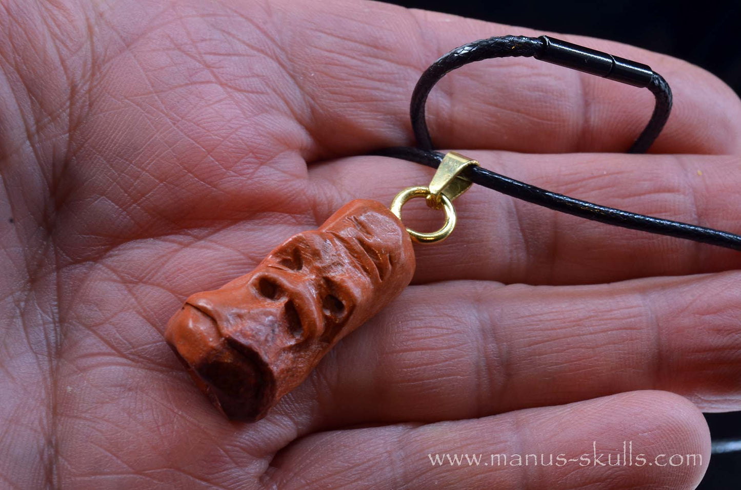 Catlinite (Indian Pipestone) Tribal Pendant (#38)