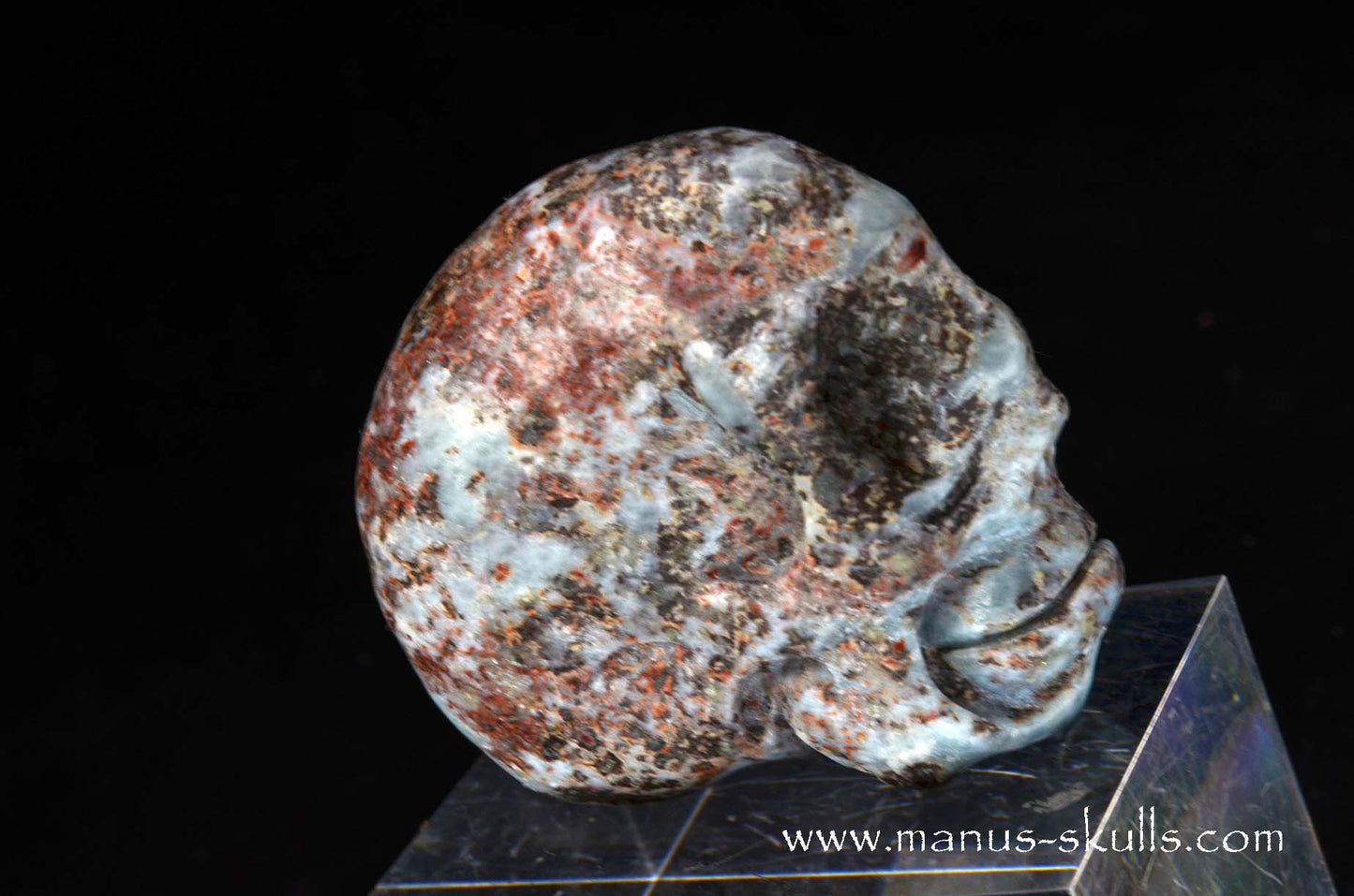 Red Larimar Skull
