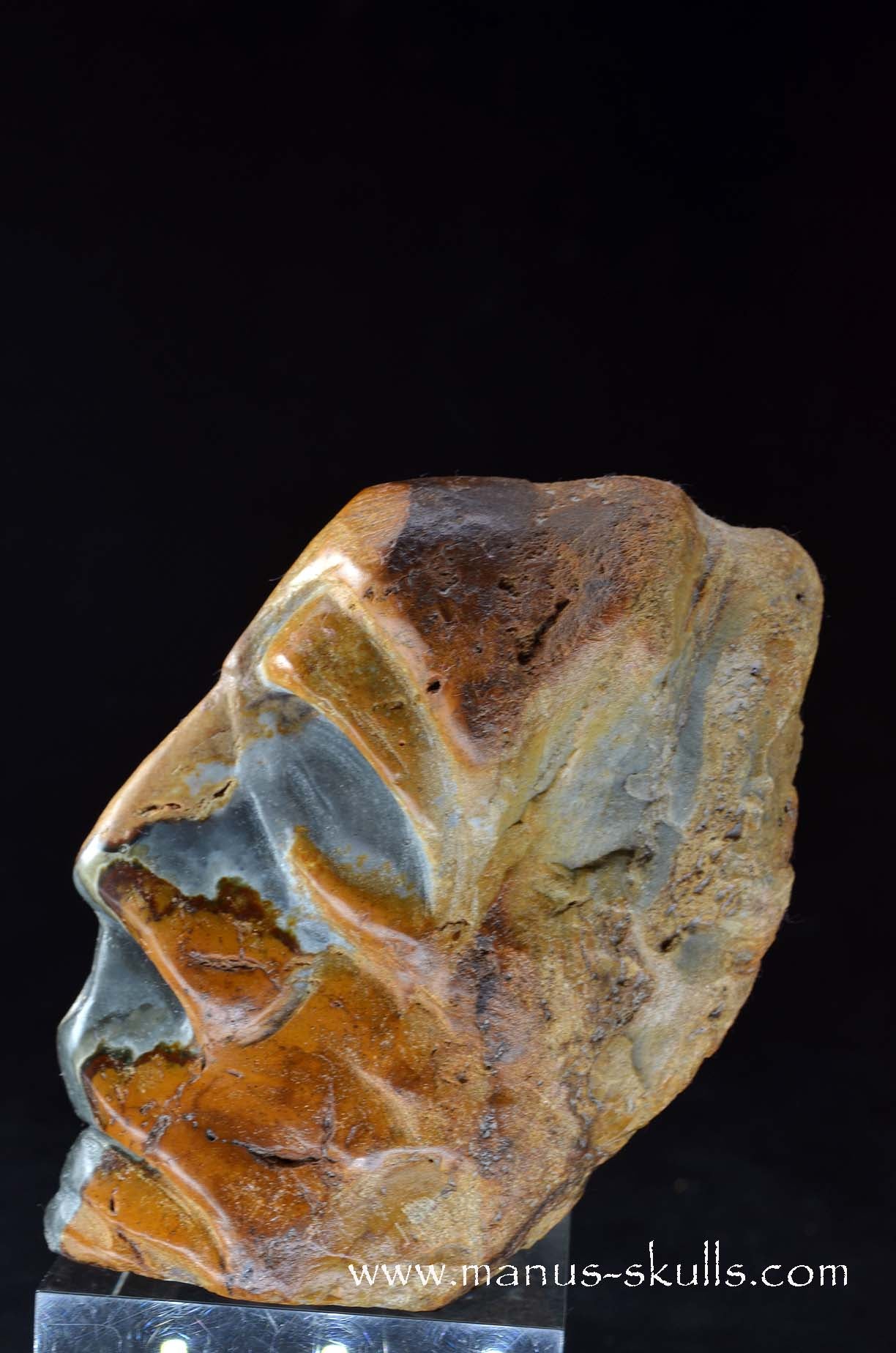 Polychrome Jasper Skull Face