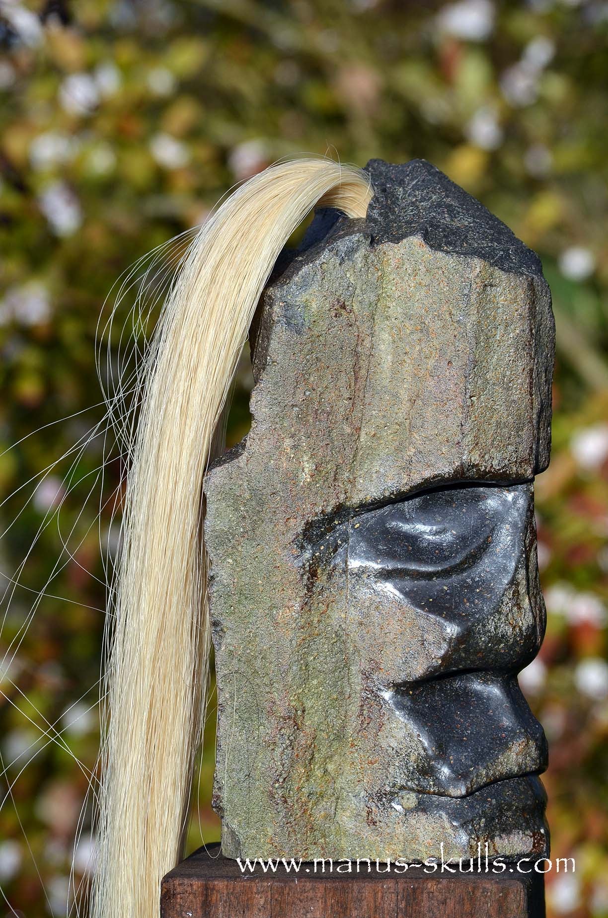 Manus skulls unique Crystal Carvings handmade skulls dragons pendants preseli bluestone tribals spiritual meaning wand Unicorn .. hexagonal basalt