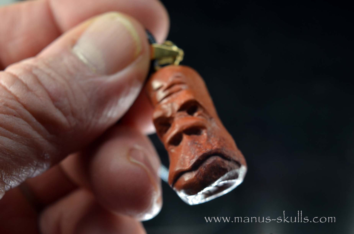 Catlinite (Indian Pipestone) Tribal Pendant (#38)