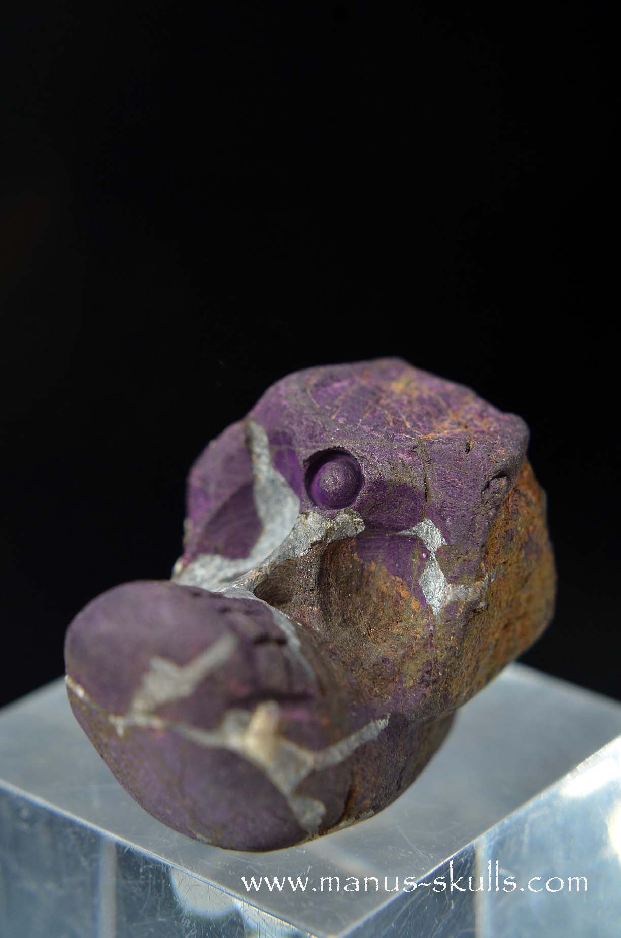 Manus skulls unique Crystal Carvings handmade skulls dragons pendants preseli bluestone tribals spiritual meaning wand Unicorn .. Evolian 2025 purpurite