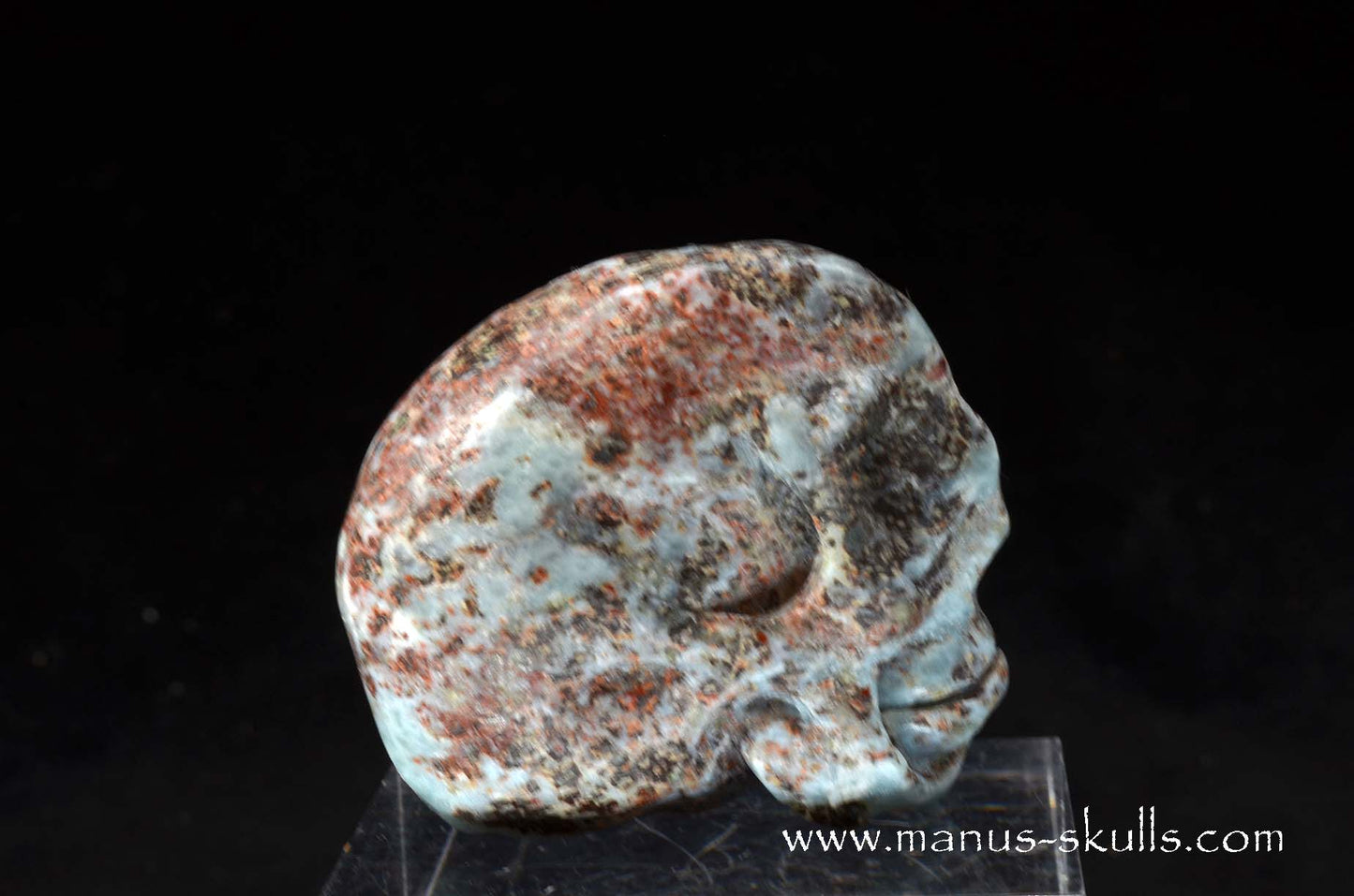 Red Larimar Skull