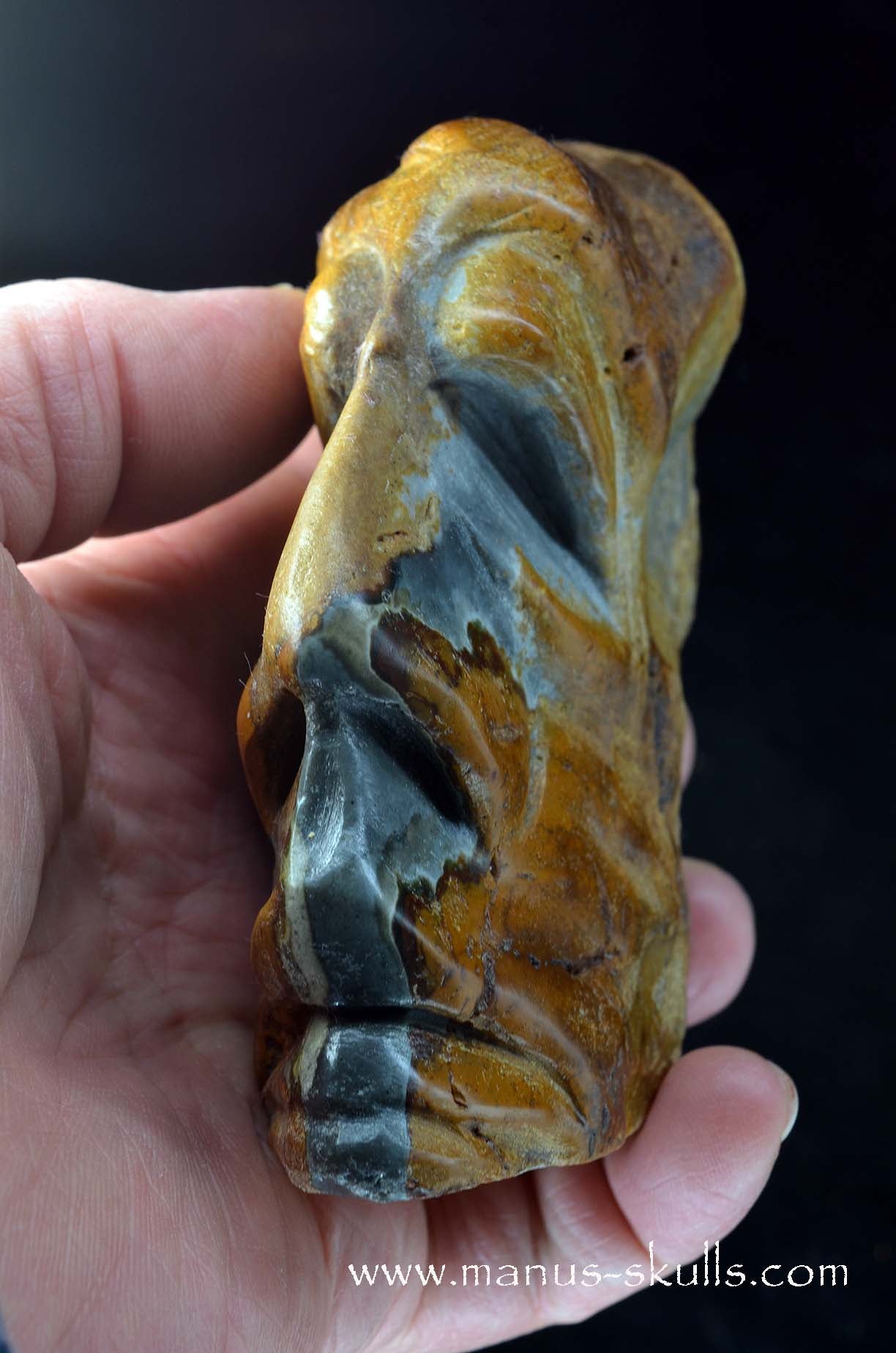 Polychrome Jasper Skull Face