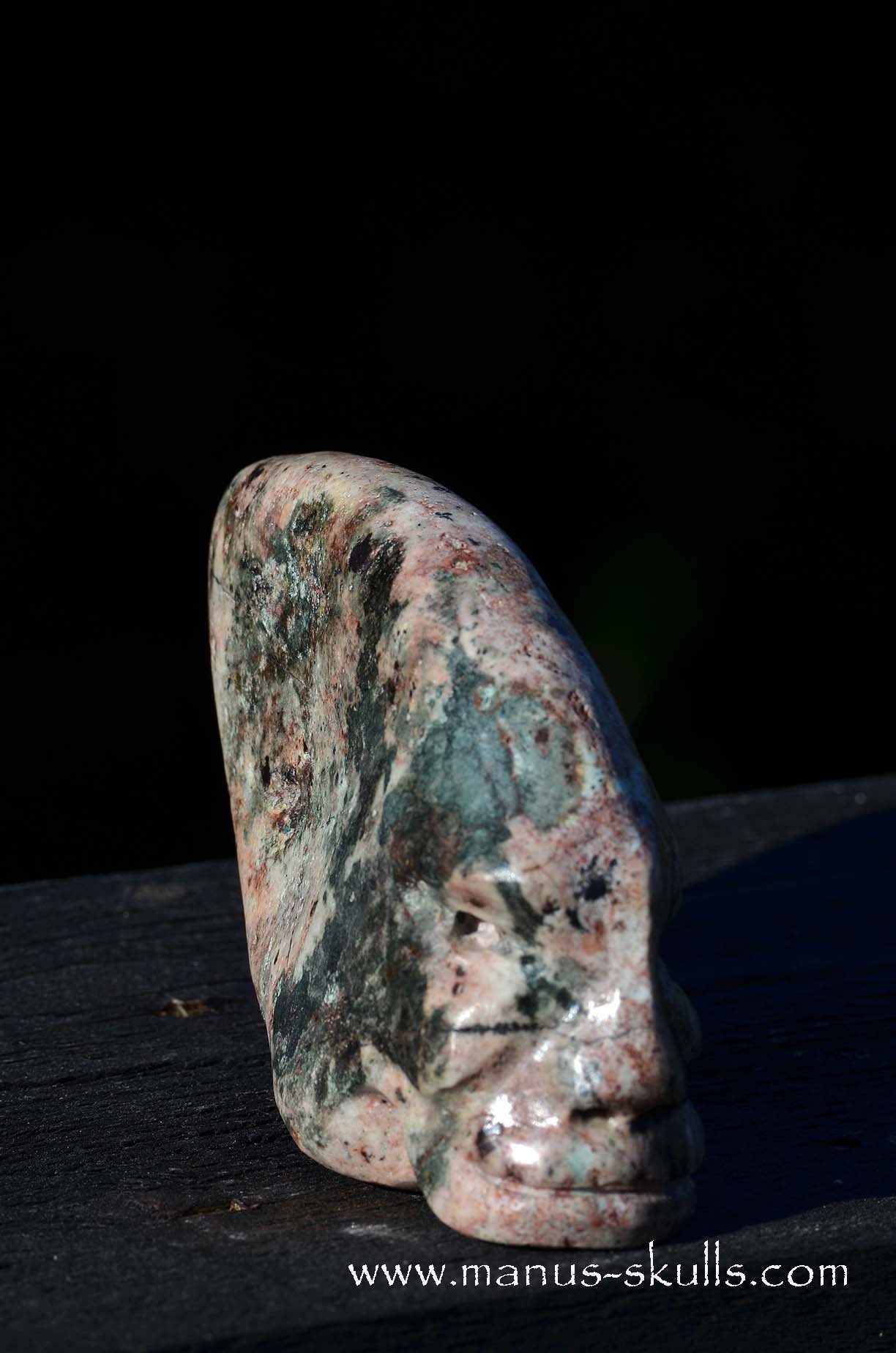 Manus skulls unique Crystal Carvings handmade skulls dragons pendants preseli bluestone tribals spiritual meaning  Eilat stone traveller Manus Skull