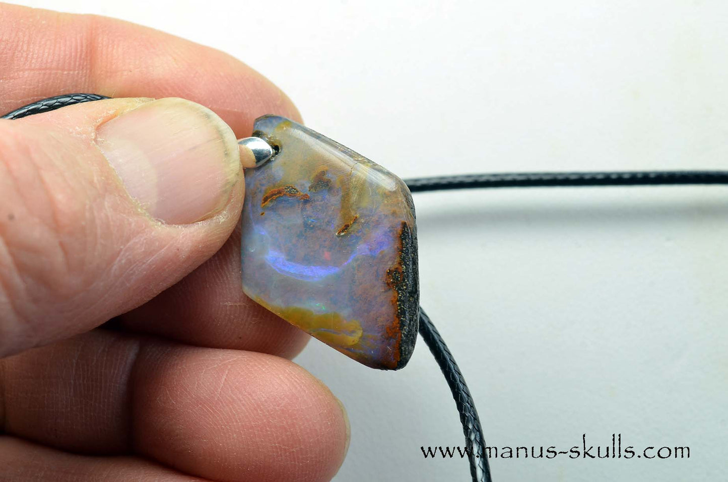 Australian Boulder Opal Tribal Pendant