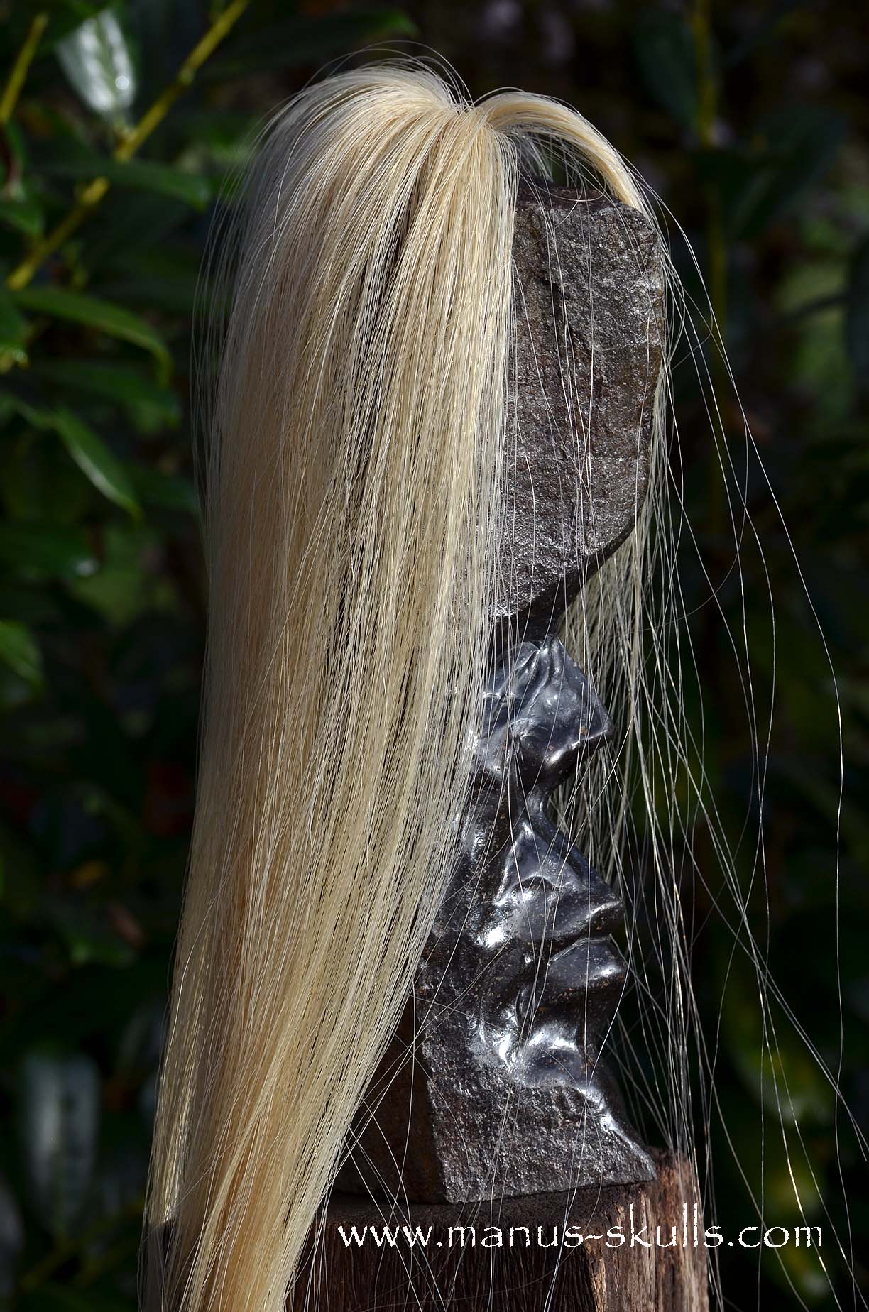 Hexagonal Basalt Tribal Skull #77