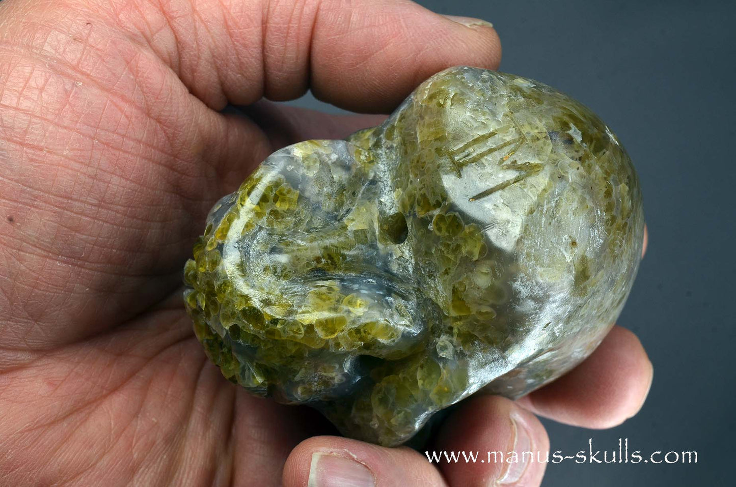 Rare Plume Agate Skull