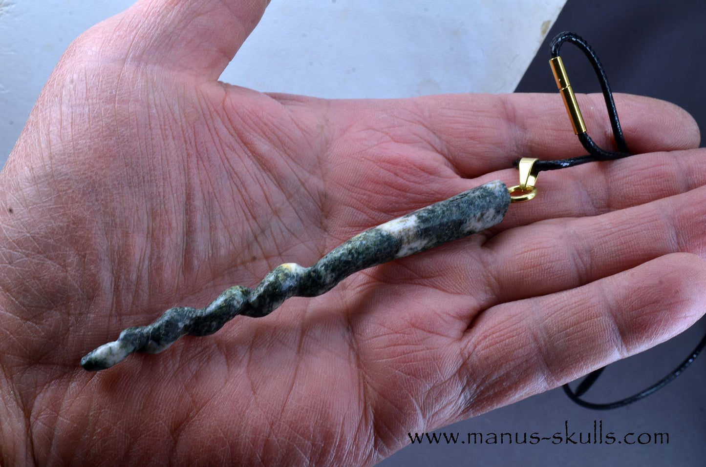 PRESELI BLUESTONE Unicorn Horn Pendulum PENDANT