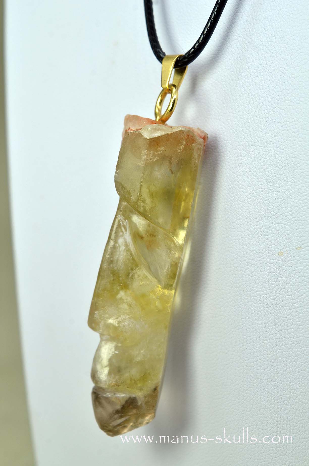 Himalayan CITRINE Tribal pendant