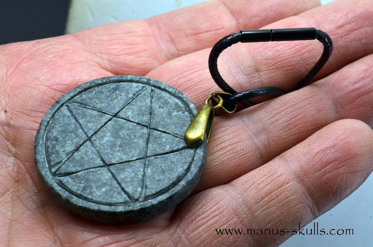 (Un-spotted) Preseli Bluestone Pentacle Pendant