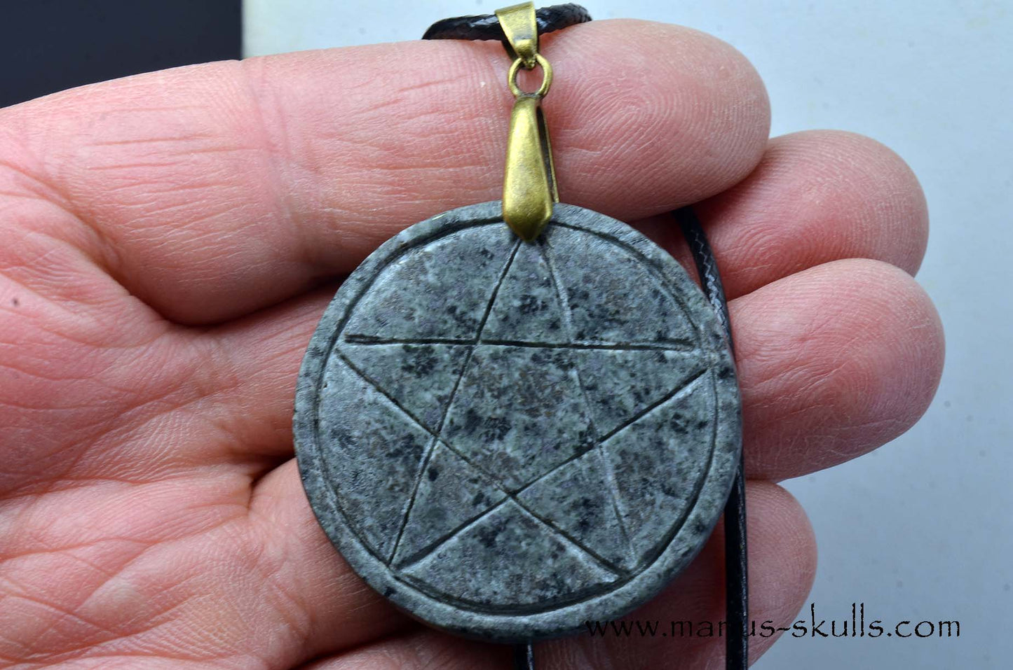 (Un-spotted) Preseli Bluestone Pentacle Pendant