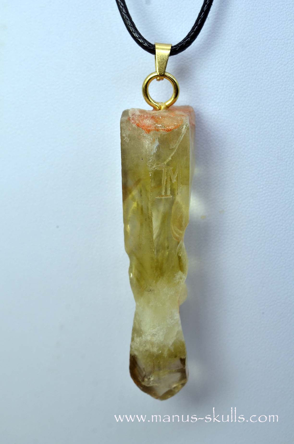 Himalayan CITRINE Tribal pendant