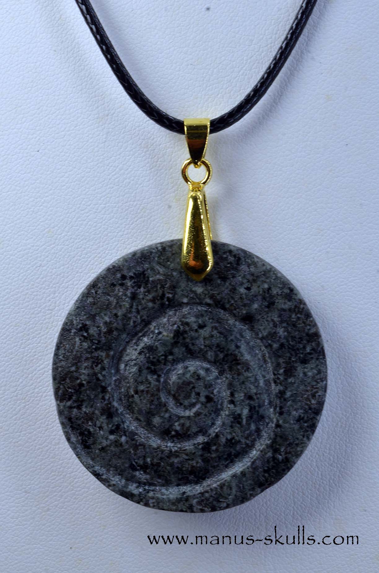 (Un-spotted) Preseli Bluestone Spiral Pendant
