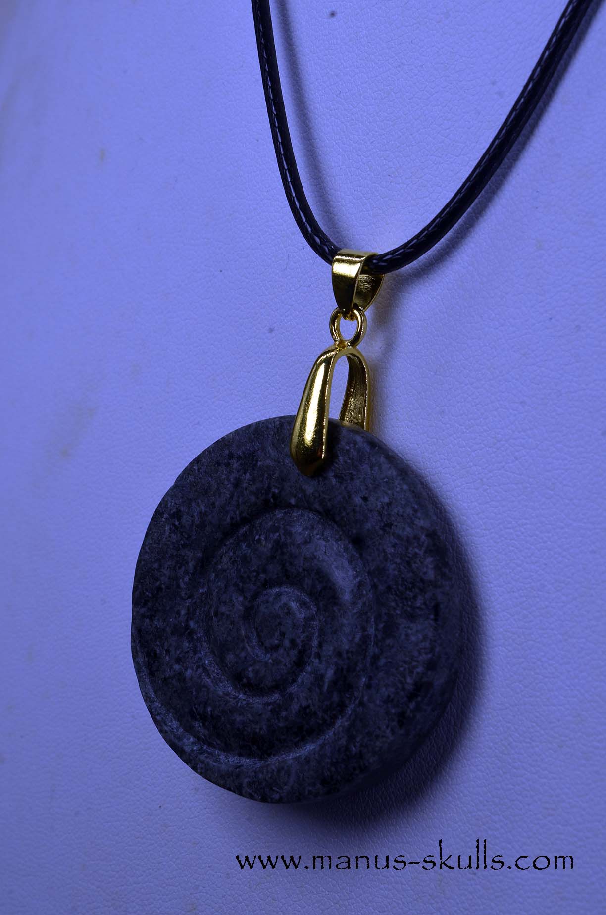(Un-spotted) Preseli Bluestone Spiral Pendant