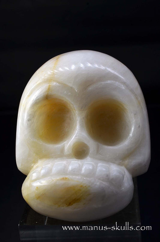 Manus skulls unique Crystal Carvings handmade skulls dragons pendants preseli bluestone tribals spiritual meaning wand Unicorn .. white calcite Evolian 2025
