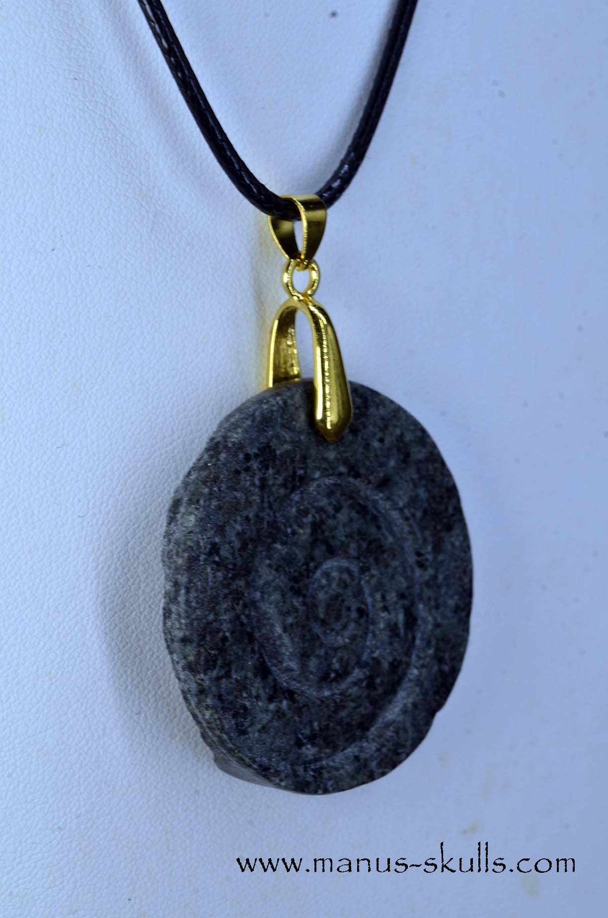 (Un-spotted) Preseli Bluestone Spiral Pendant