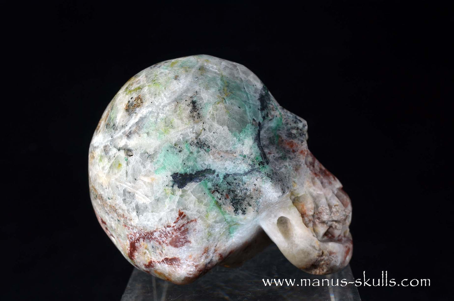 Fluorite in Barite Skull