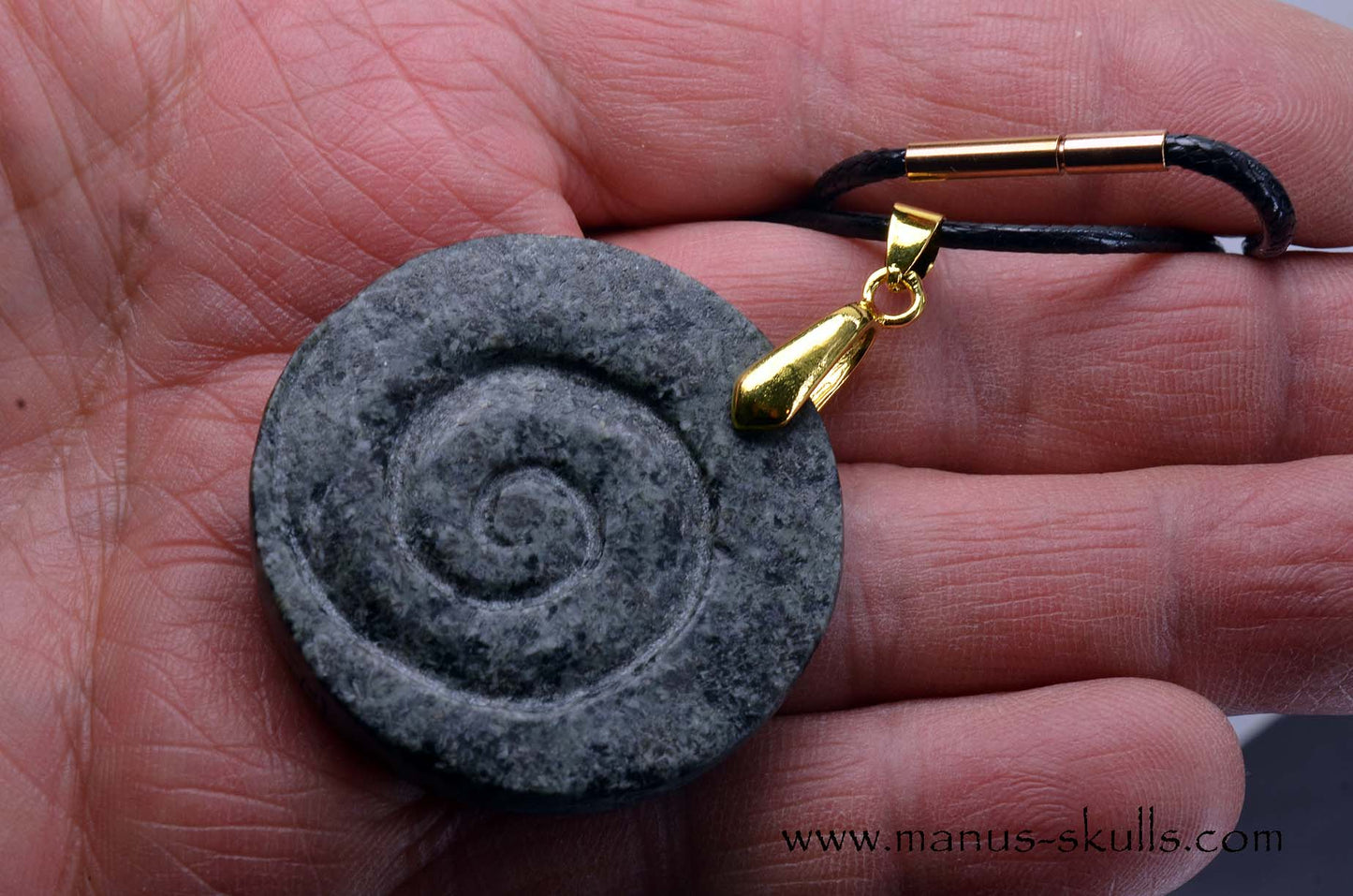 (Un-spotted) Preseli Bluestone Spiral Pendant