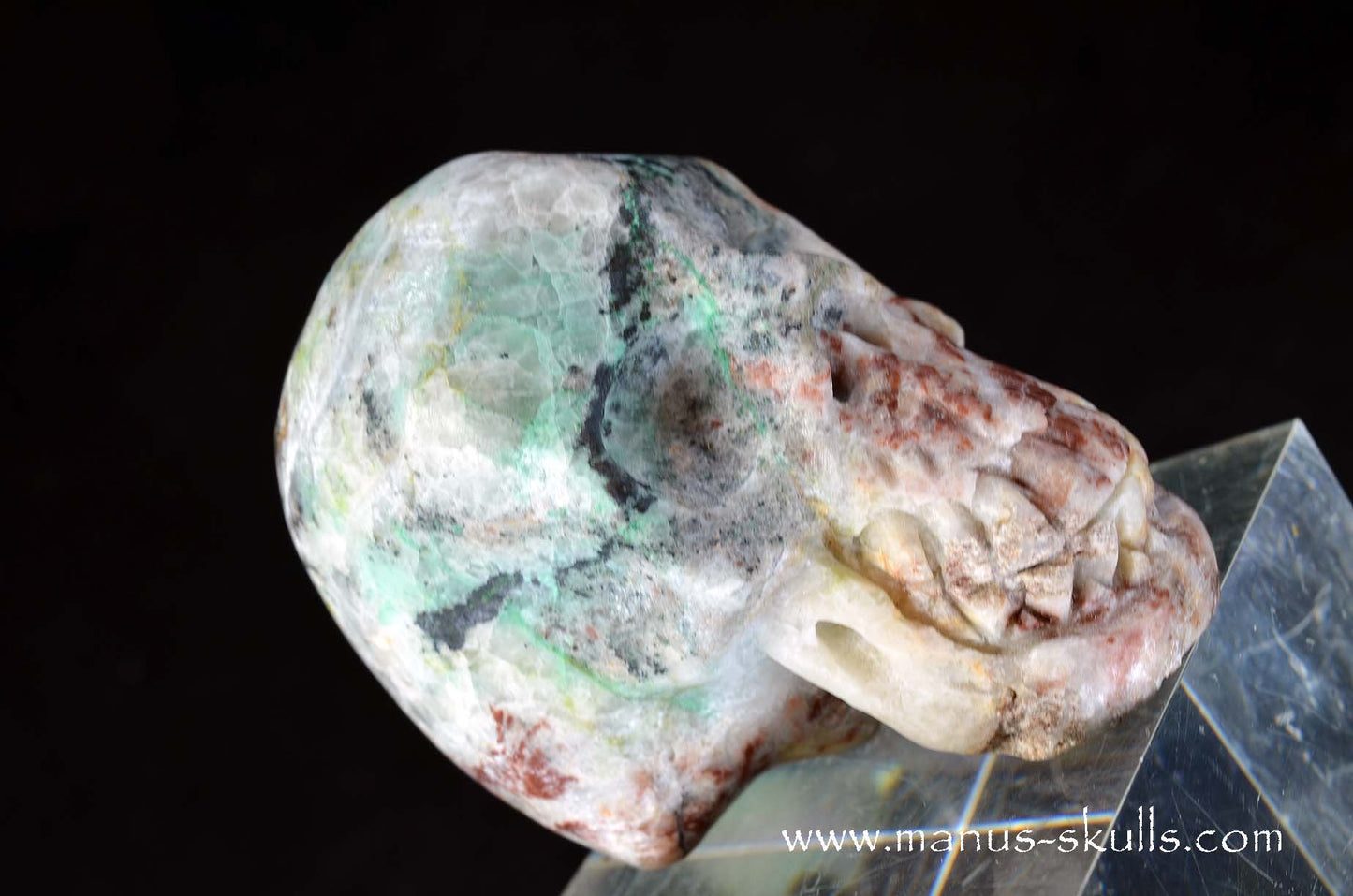 Fluorite in Barite Skull