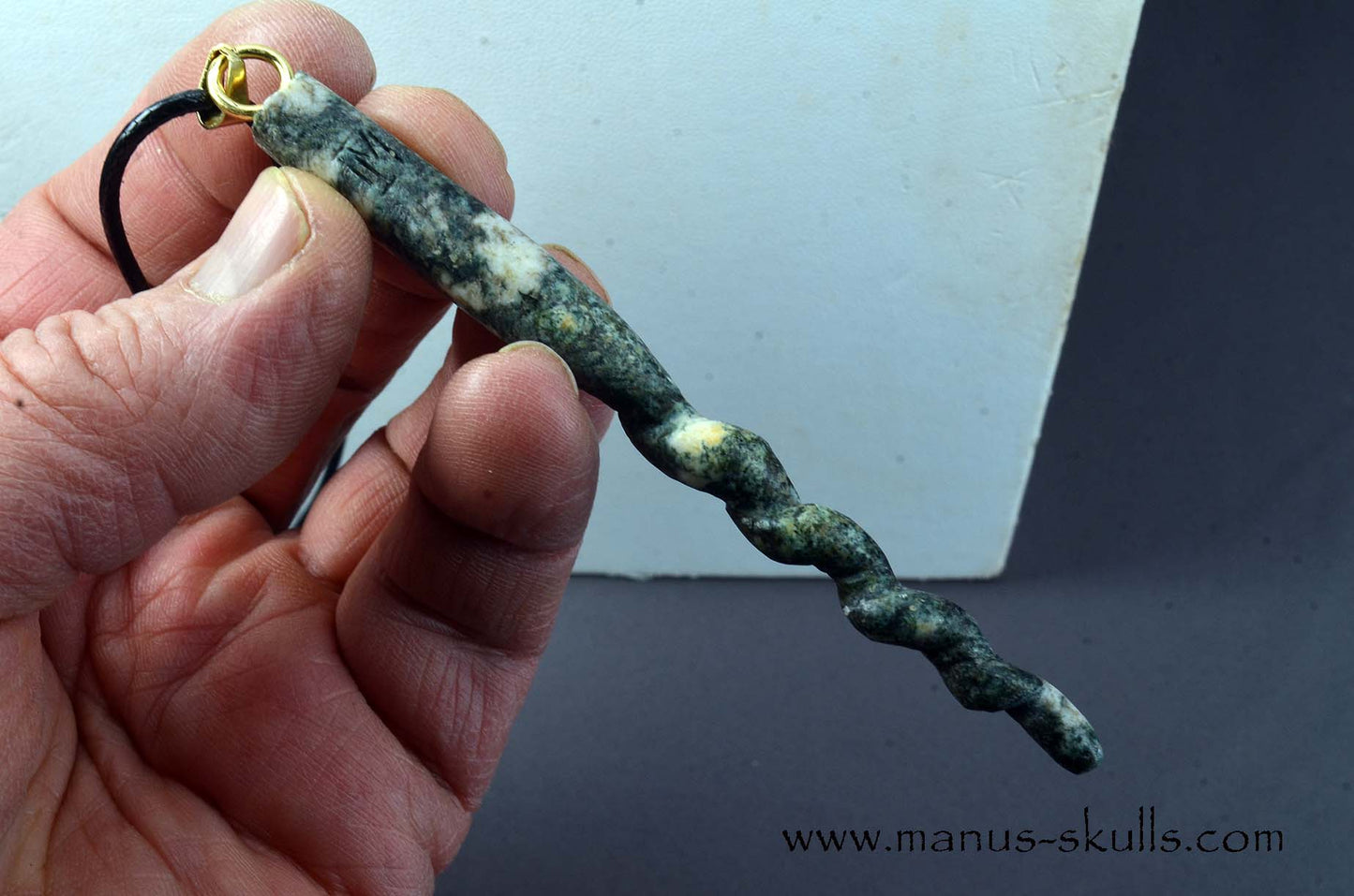 PRESELI BLUESTONE Unicorn Horn Pendulum PENDANT