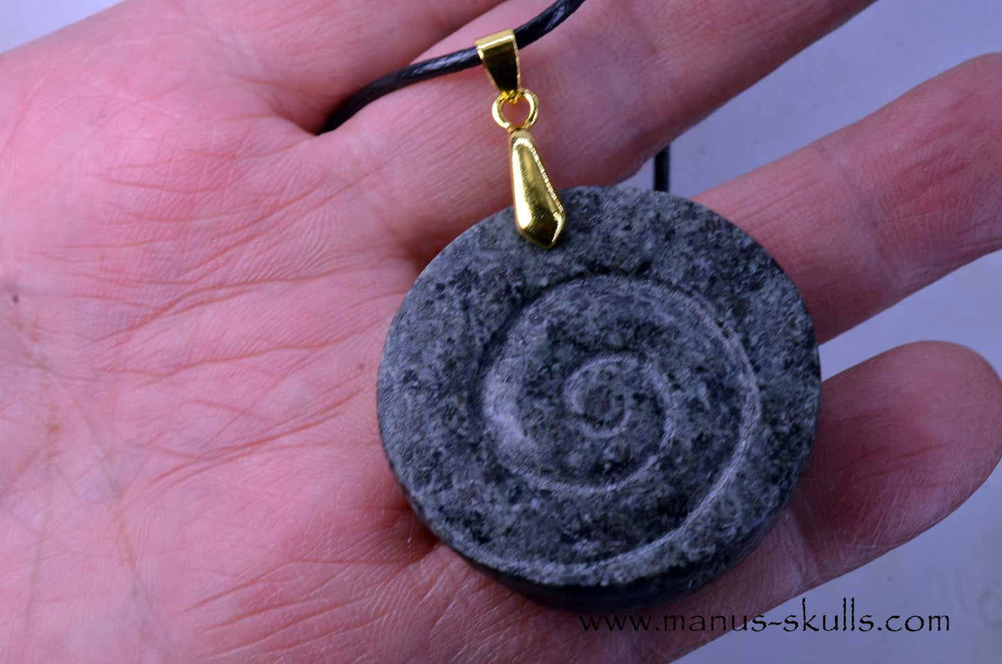 (Un-spotted) Preseli Bluestone Spiral Pendant