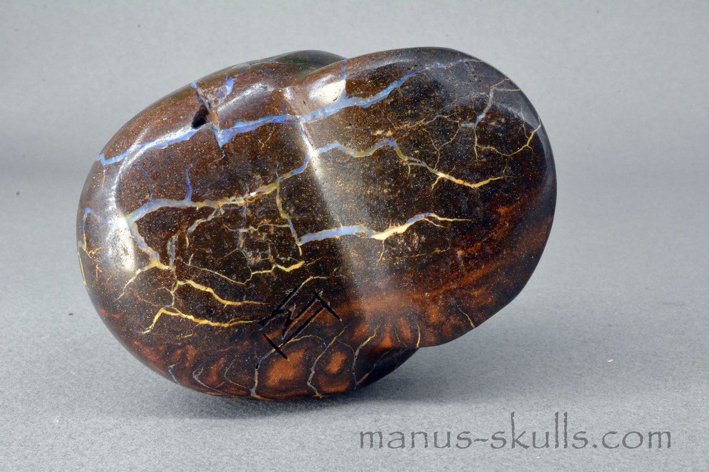 Australian Boulder Opal Skull