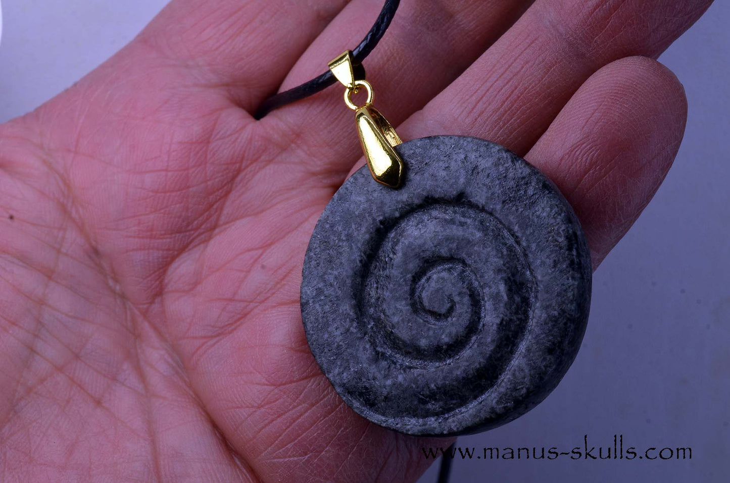 (Un-spotted) Preseli Bluestone Spiral Pendant