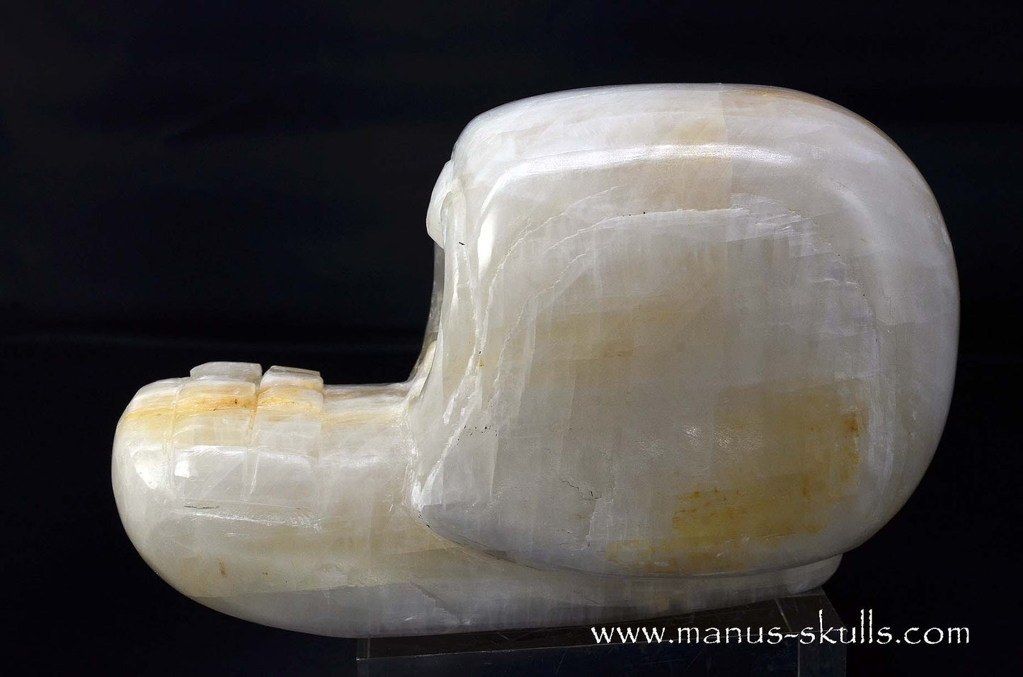 White Calcite Evolian Skull  #04