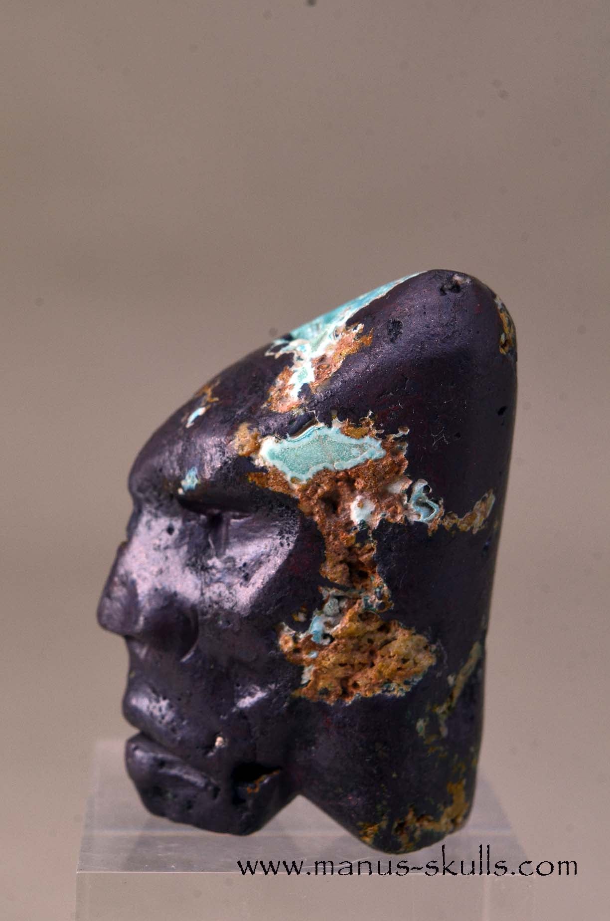 Cuprite with Turquoise Skull