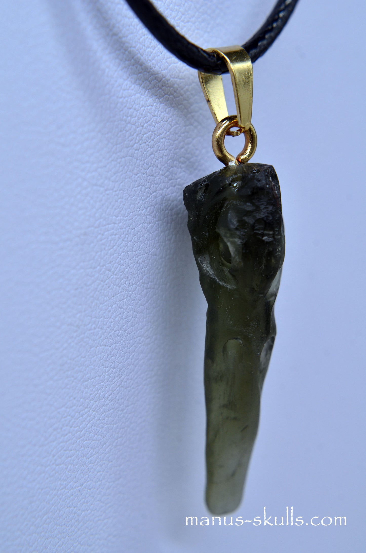 Moldavite Bird (Skull) Pendant