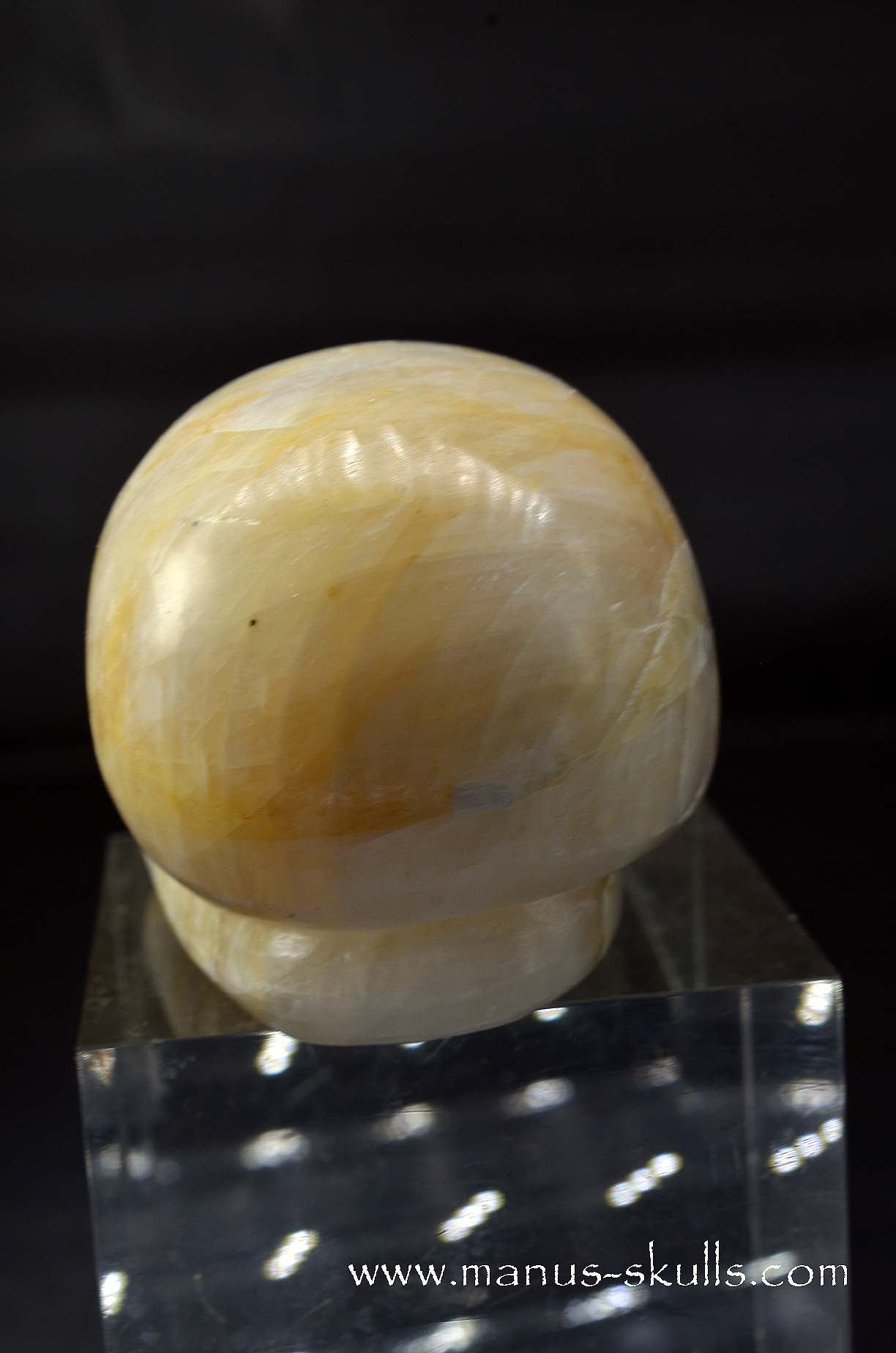 White Calcite Evolian Skull  #09