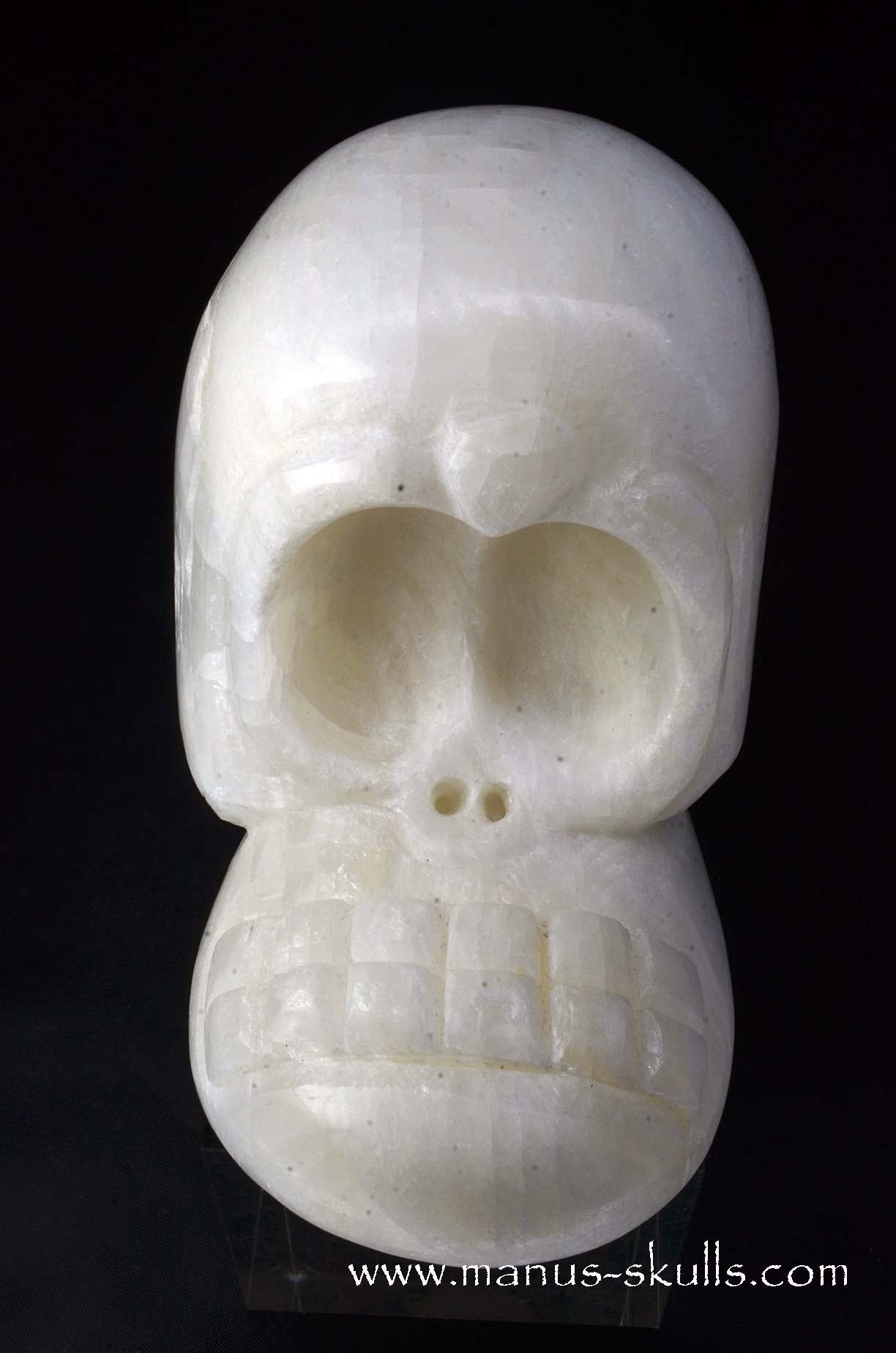 White Calcite Evolian Skull  #03