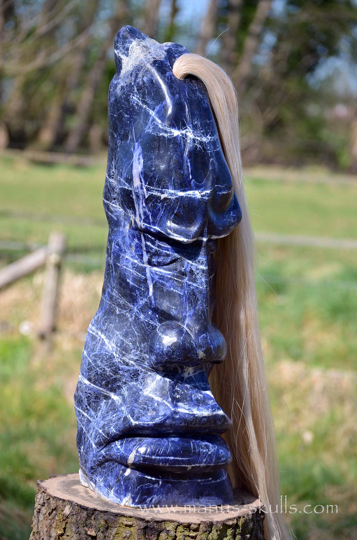 Sodalite Tribe Statue #001