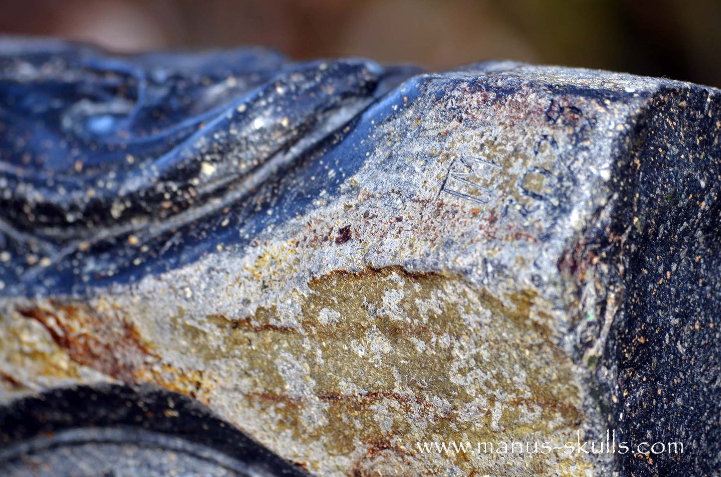Hexagonal Basalt Tribal Skull #78
