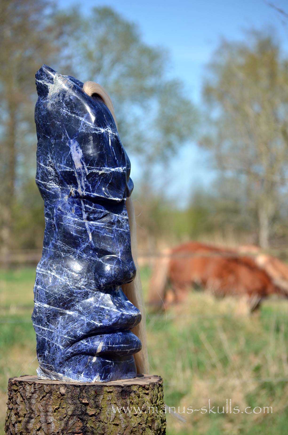 Sodalite Tribe Statue #001