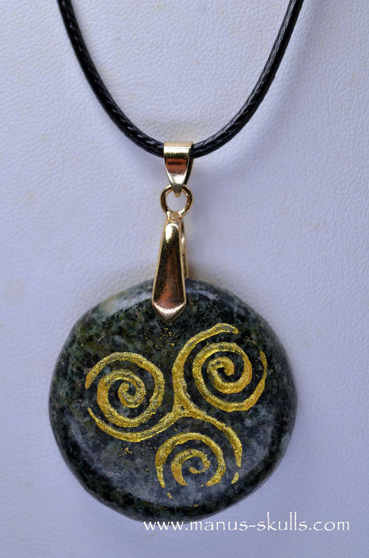 Manus skulls unique Crystal Carvings handmade skulls dragons pendants preseli bluestone tribals spiritual meaning wand Unicorn .. triskelion