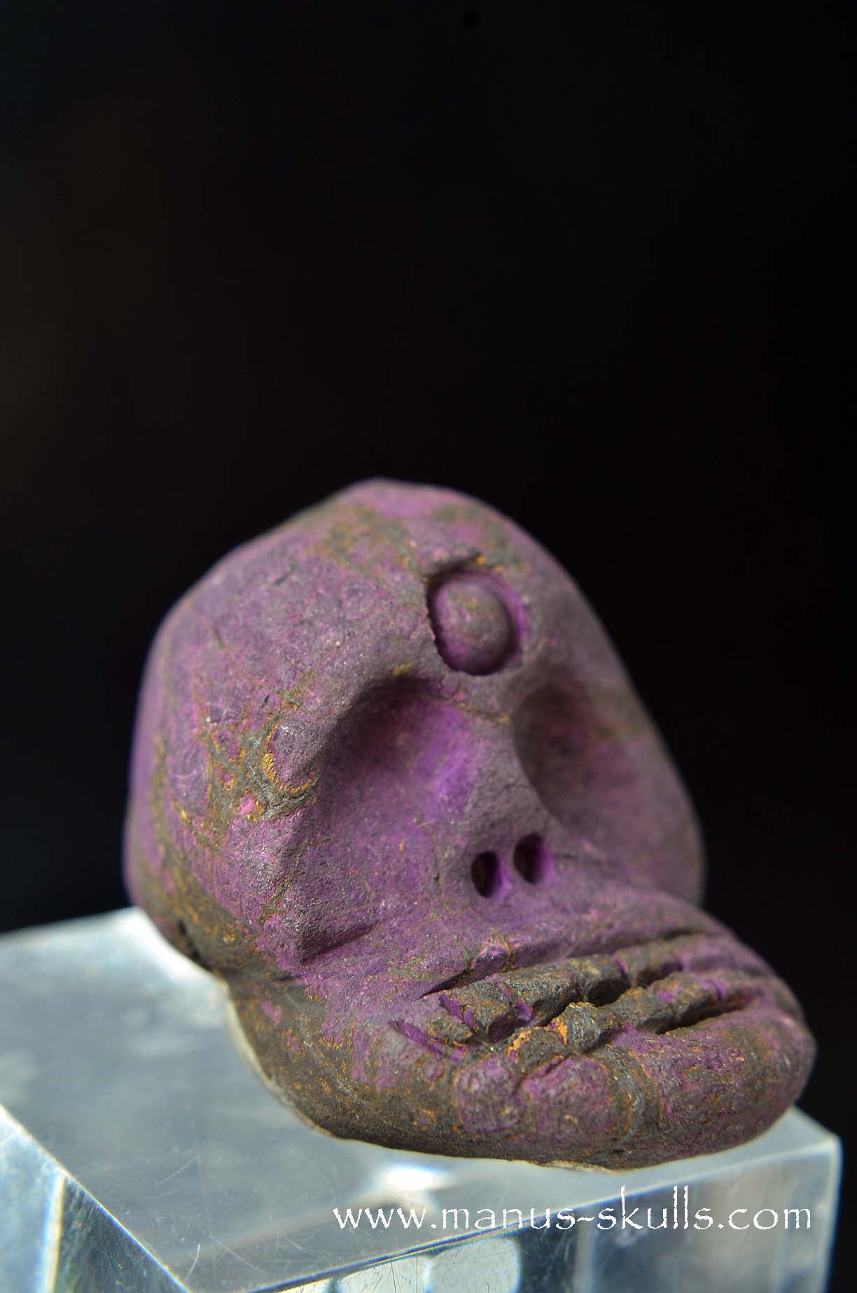 Manus skulls unique Crystal Carvings handmade skulls dragons pendants preseli bluestone tribals spiritual meaning wand Unicorn .. Evolian 2025 purpurite