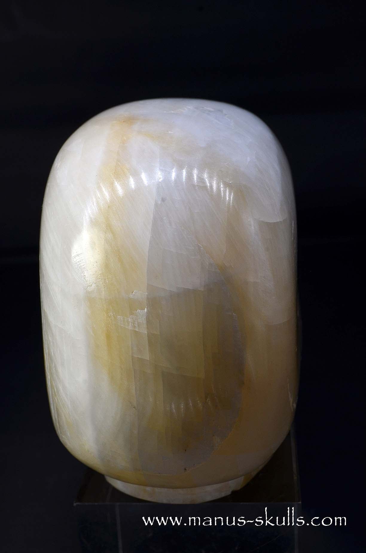 White Calcite Evolian Skull  #04